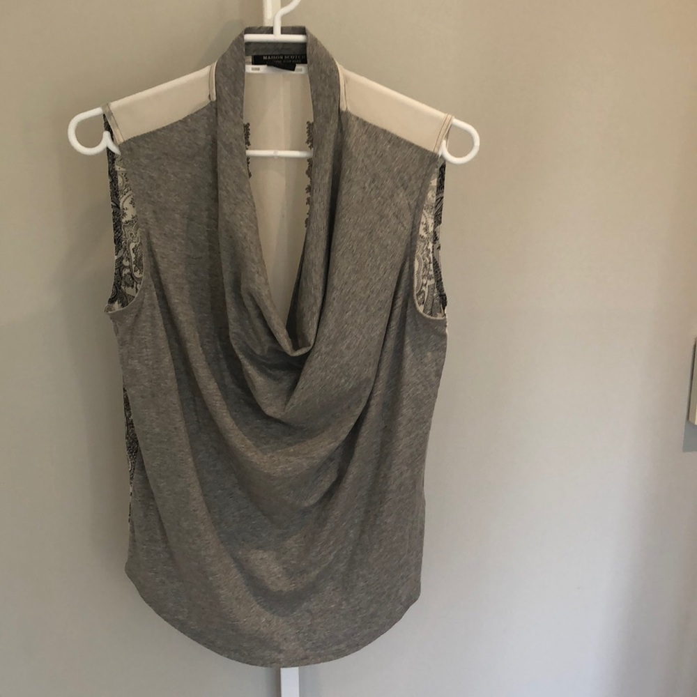 Maison Scotch knit/woven top